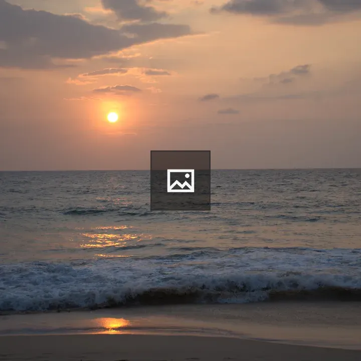 Sunset Over Gentle Waves