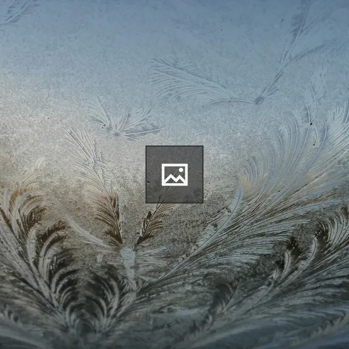 Frozen window frost