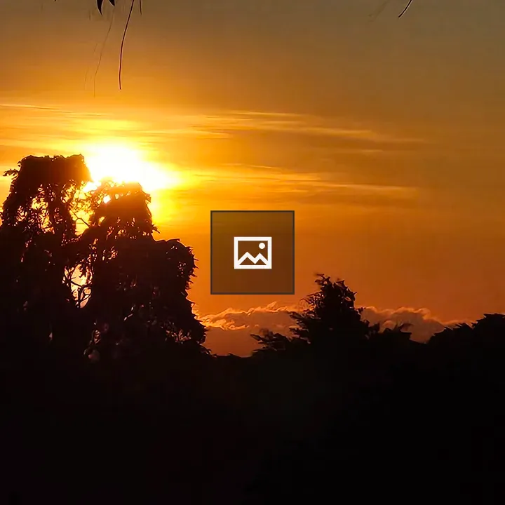 Sunset Scene with Bright Sun