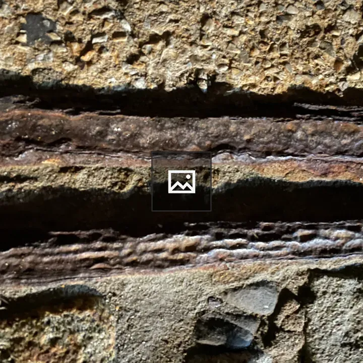 Rusty railway close-up