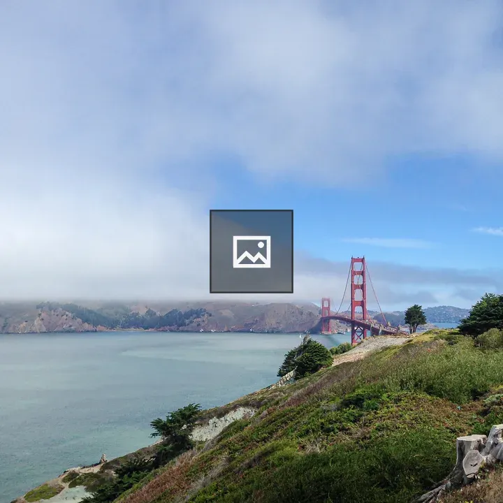 Golden Gate Bridge View from Presidio Bluffs