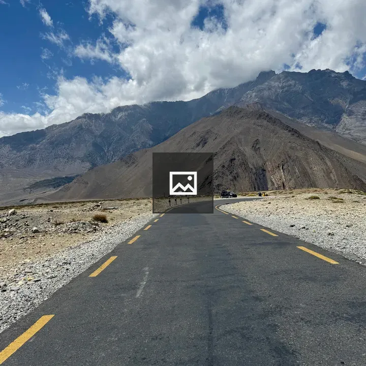 Road through rocky landscape