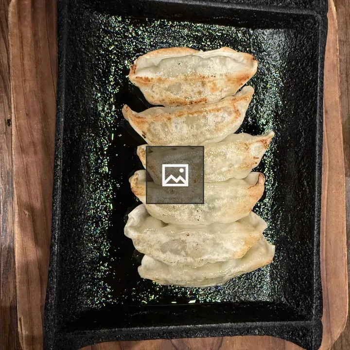 Pan-fried gyoza dumplings