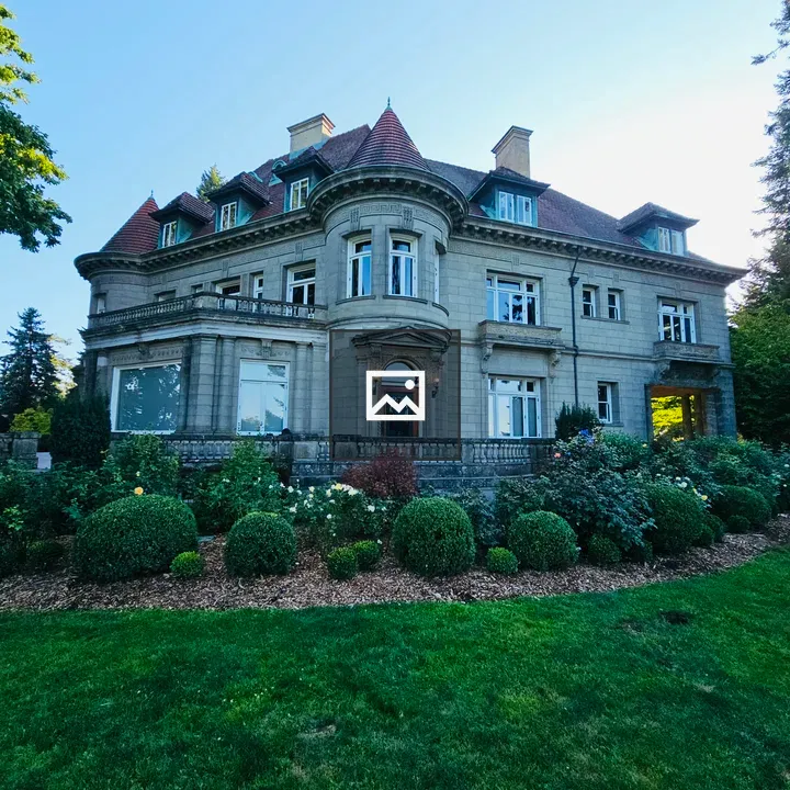 Back view of Pittock Mansion